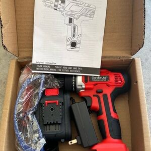 GardenJoy Red Cordless Drill Set